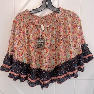 NWT Matilda Jane Ashton  skirt 14 embroidered ruffle